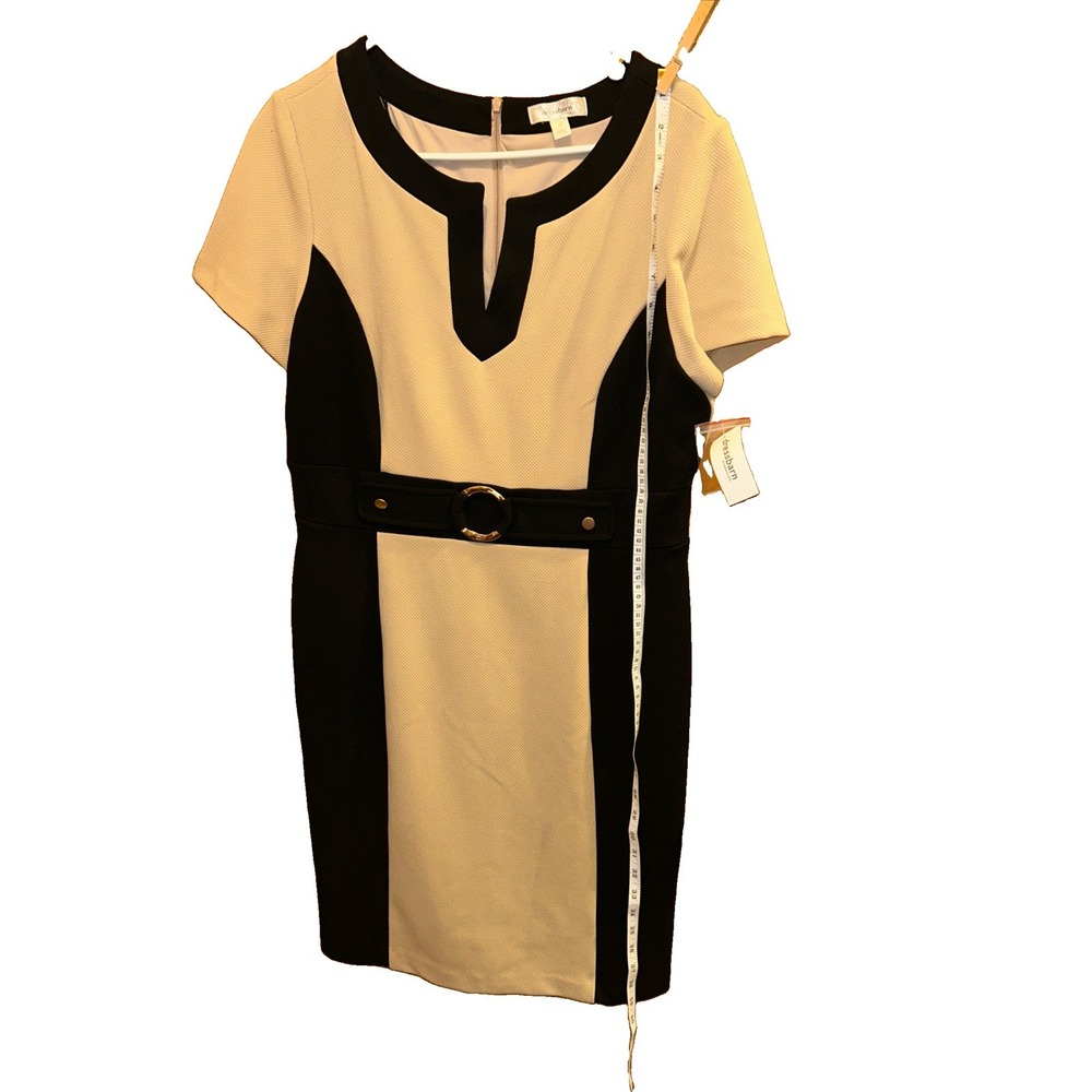 Dress Barn S 14 New With Tags Women's Dress Color Block Black/Tan Back To School